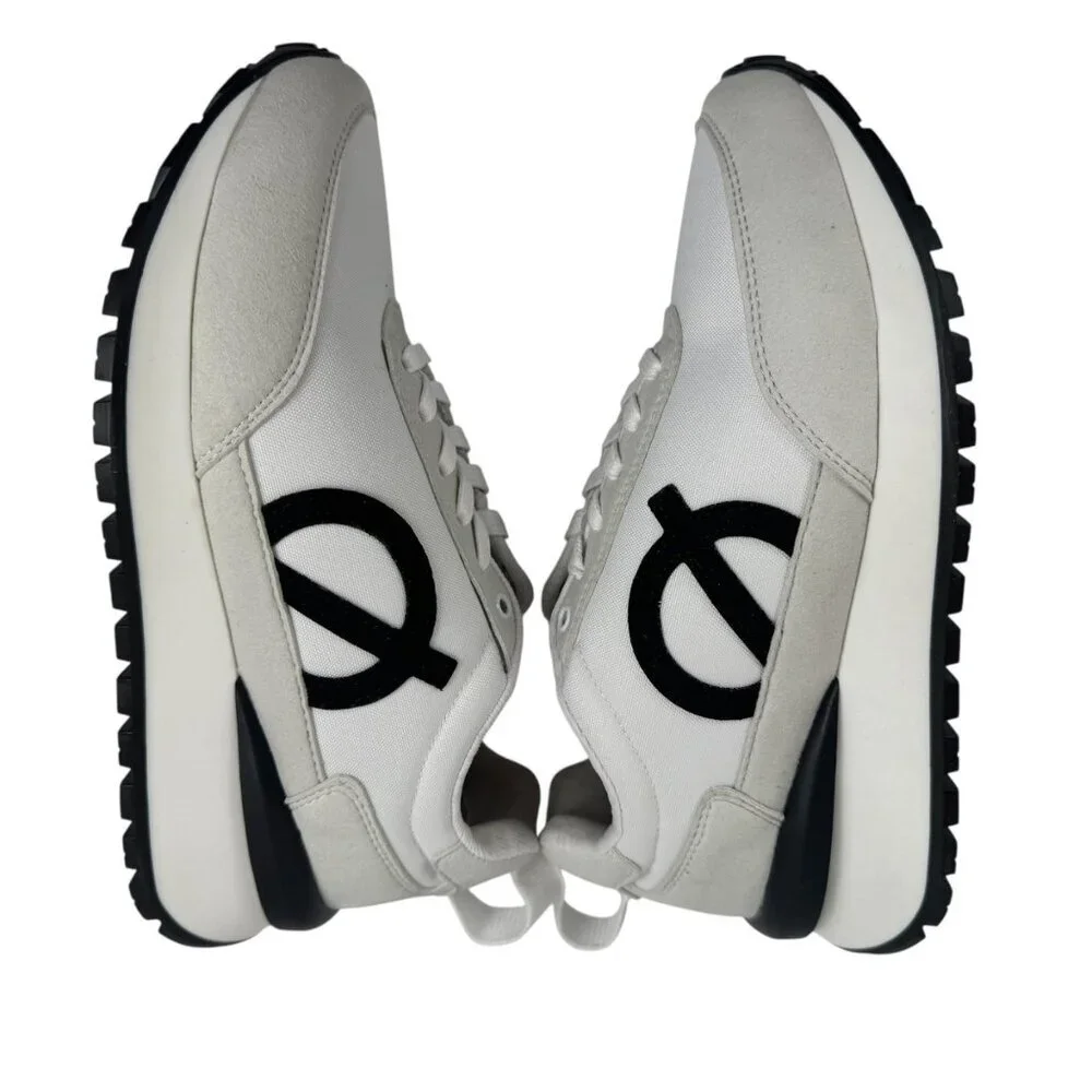 Loci NEW Fusion White Black Sneakers EU 36 / US Women's 6 Designer Vegan Lace Up